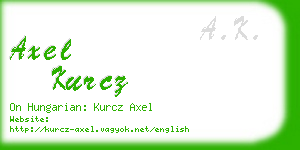 axel kurcz business card